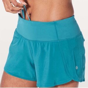 Lululemon Women's Blue Speed Up Shorts Tall 4”